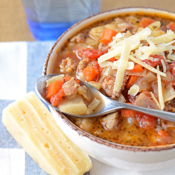 cabbage sausage soup