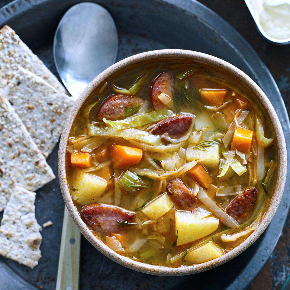 cabbage soup with sausage