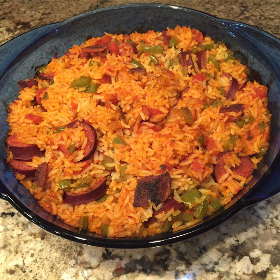 rice and sausage