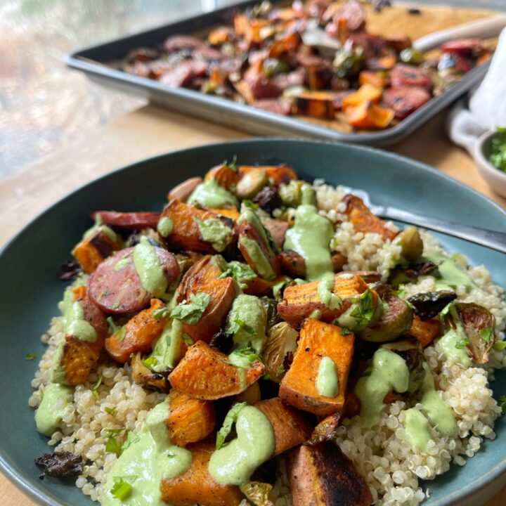 chicken sausage sheet pan