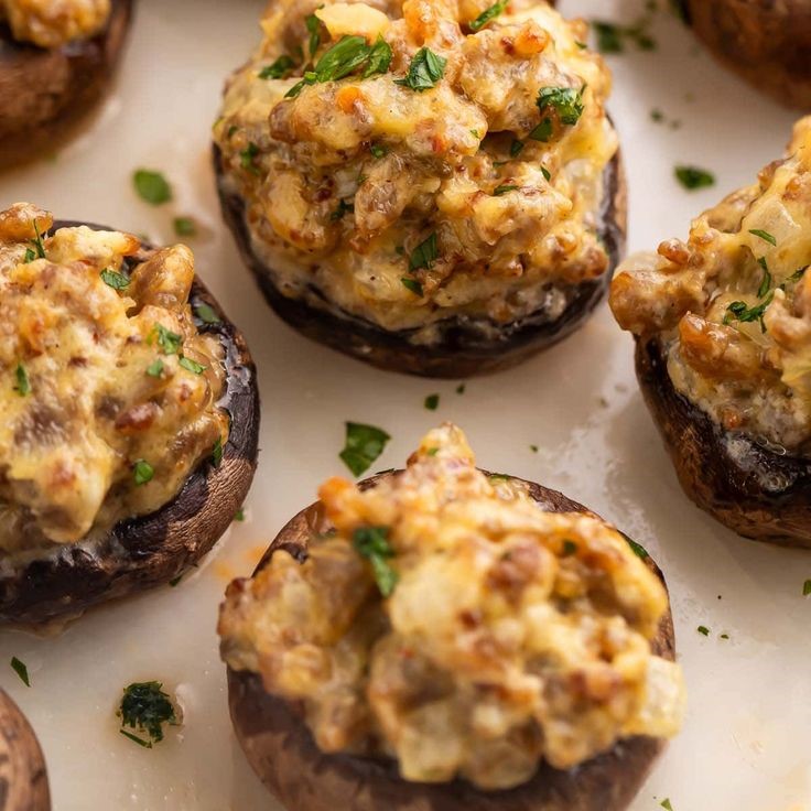 sausage stuffed portobello mushrooms