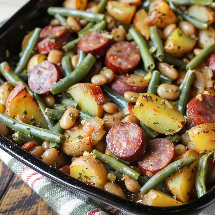 sausage green bean potato