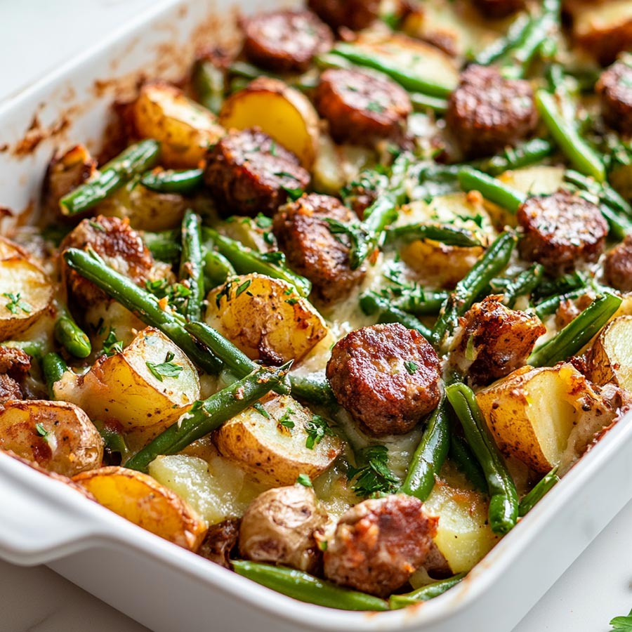 sausage green bean potato