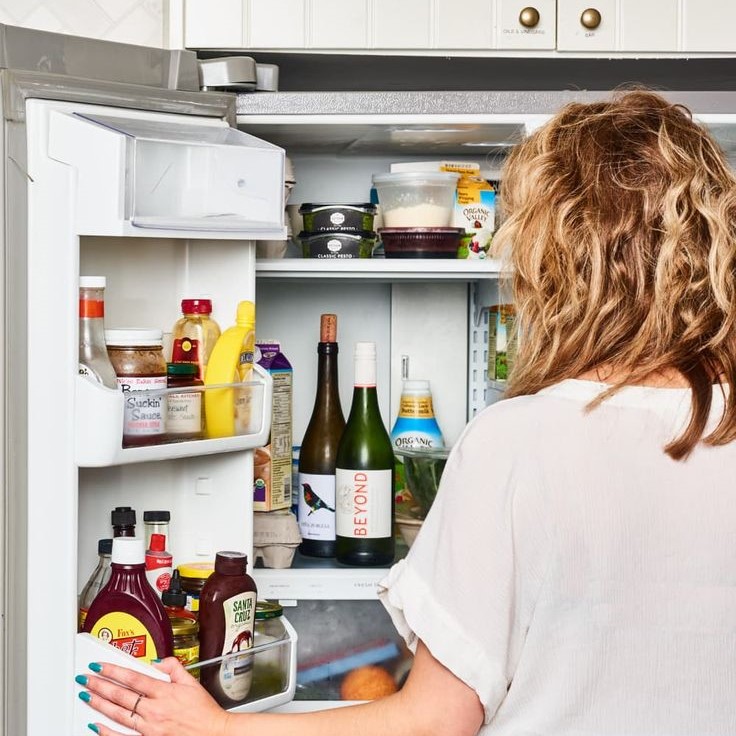 fridge storing sandwiches