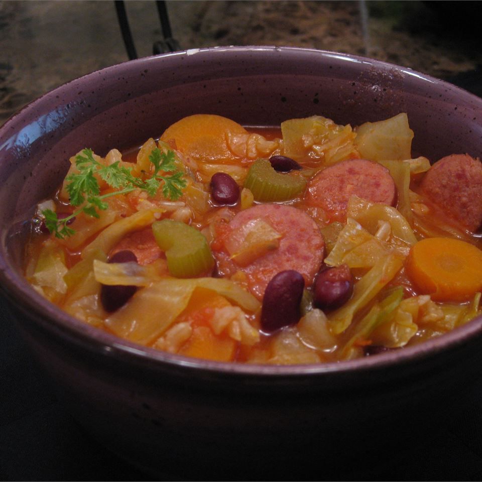 cabbage sausage soup