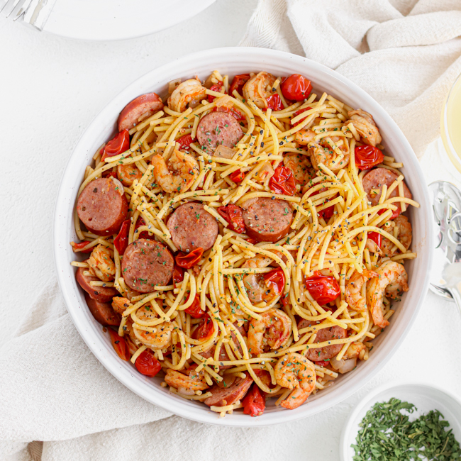 shrimp and sausage pasta