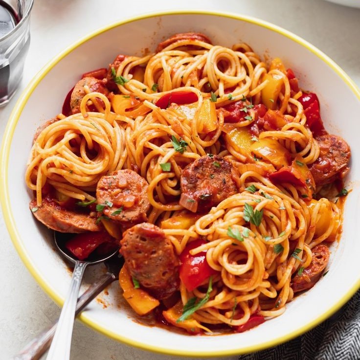 spaghetti with italian sausage